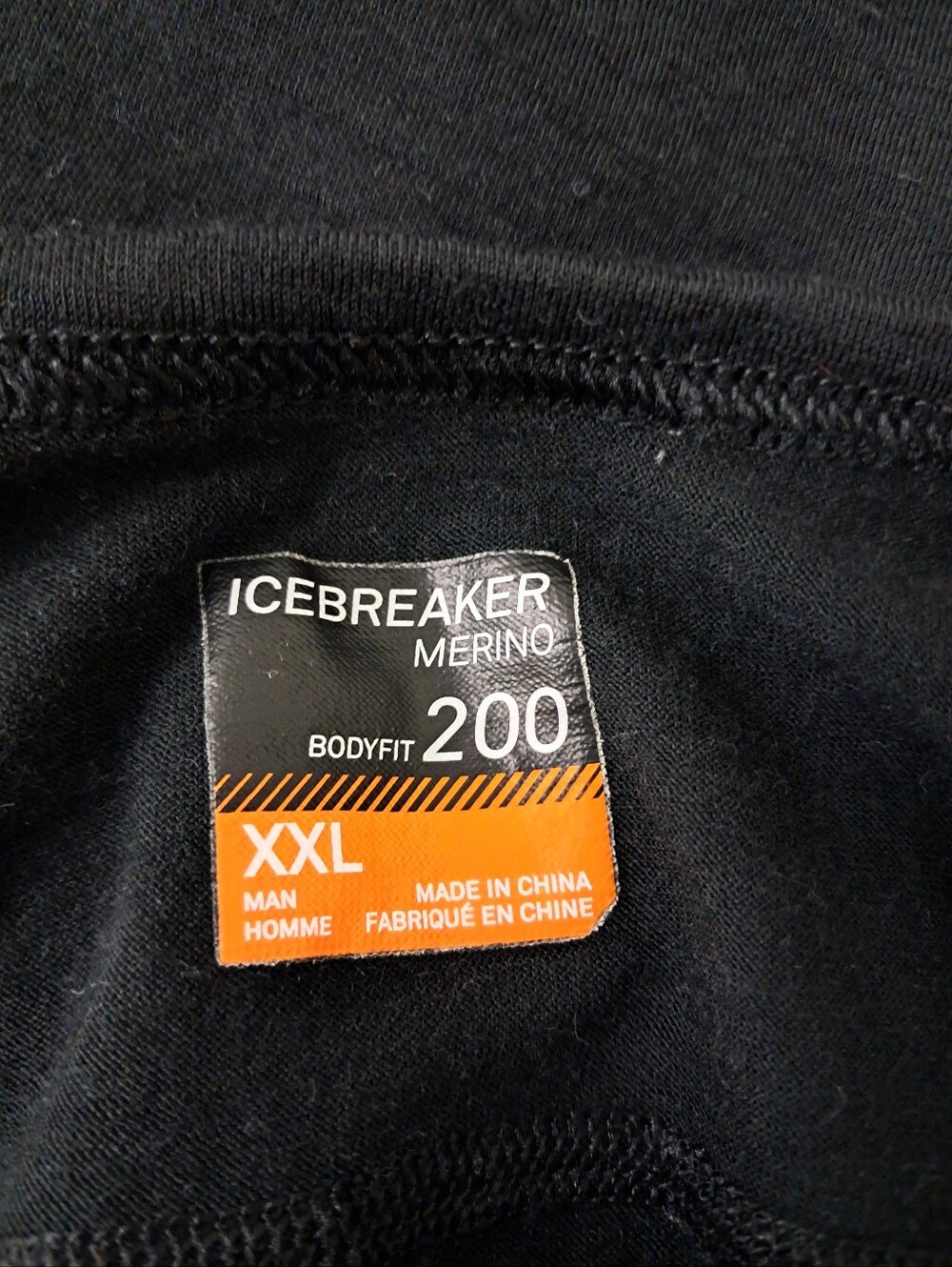 Icebreaker Bodyfit 200 Merino Wool Base Layer Long Sleeve Shirt Black Size XXL - Picture 8 of 8